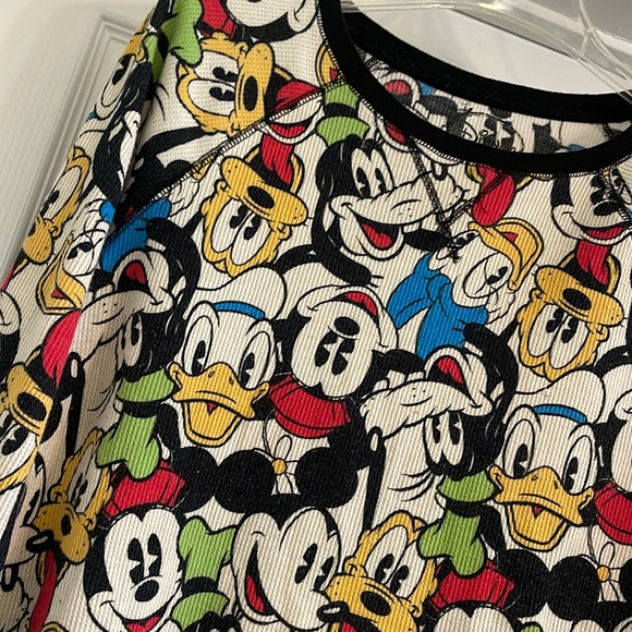 Disney Womens Mickey & Friends Long Johns Pajama Set Sz L(12-14) - Picture 2 of 5